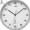 Deuba Funk Wanduhr 31cm weiß / silber