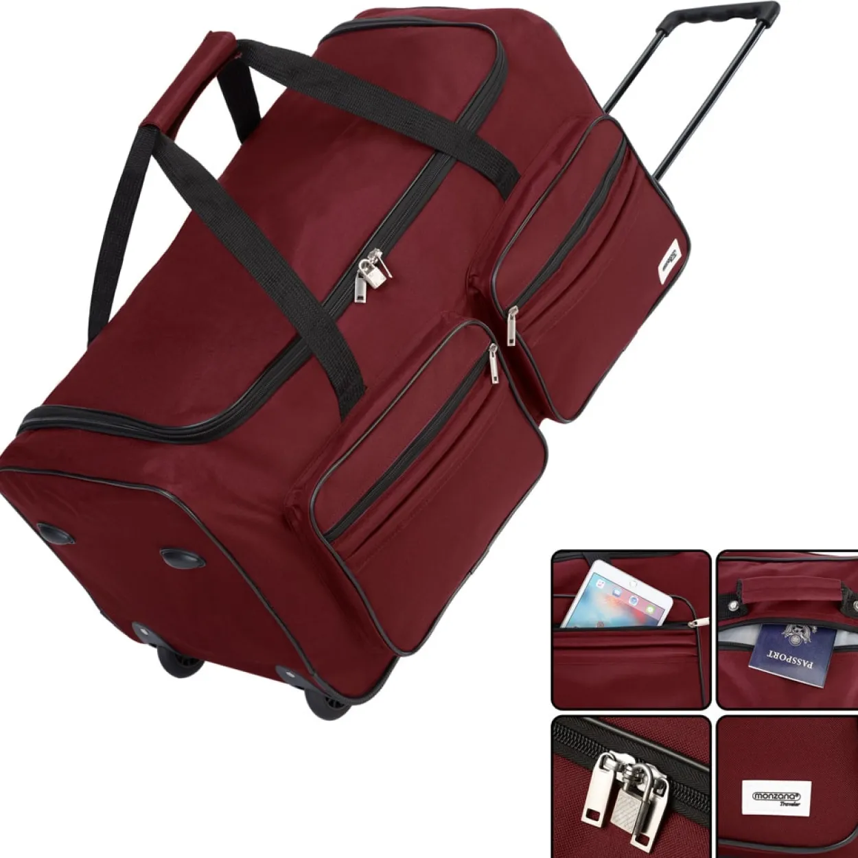 Deuba Große Reisetasche 85L rot