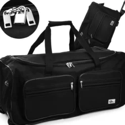 Deuba Große Reisetasche 85L schwarz