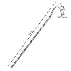 Deuba Heringe J 50er Set20cm / 3,5cm silber