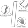 Deuba Heringe U 50er Set 15cm - 3mm silber