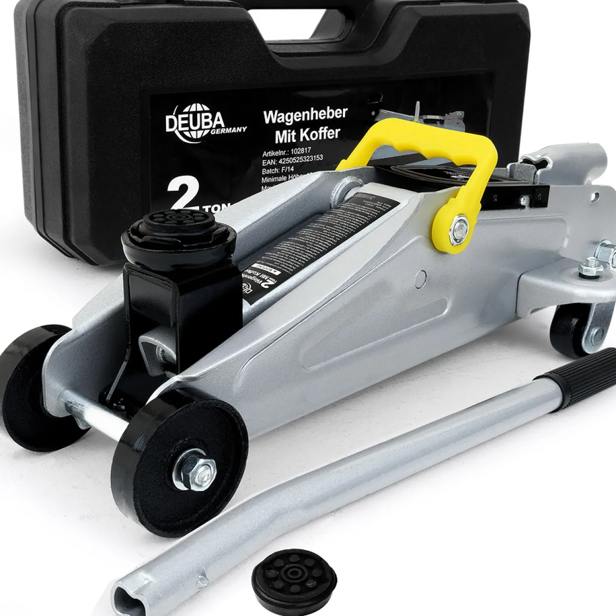 Deuba hochwertiger hydraulischer Wagenheber mit Koffer