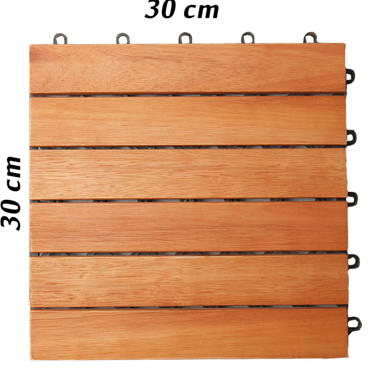 Deuba Holzfliese Eukalyptus 30 x 30cm braun