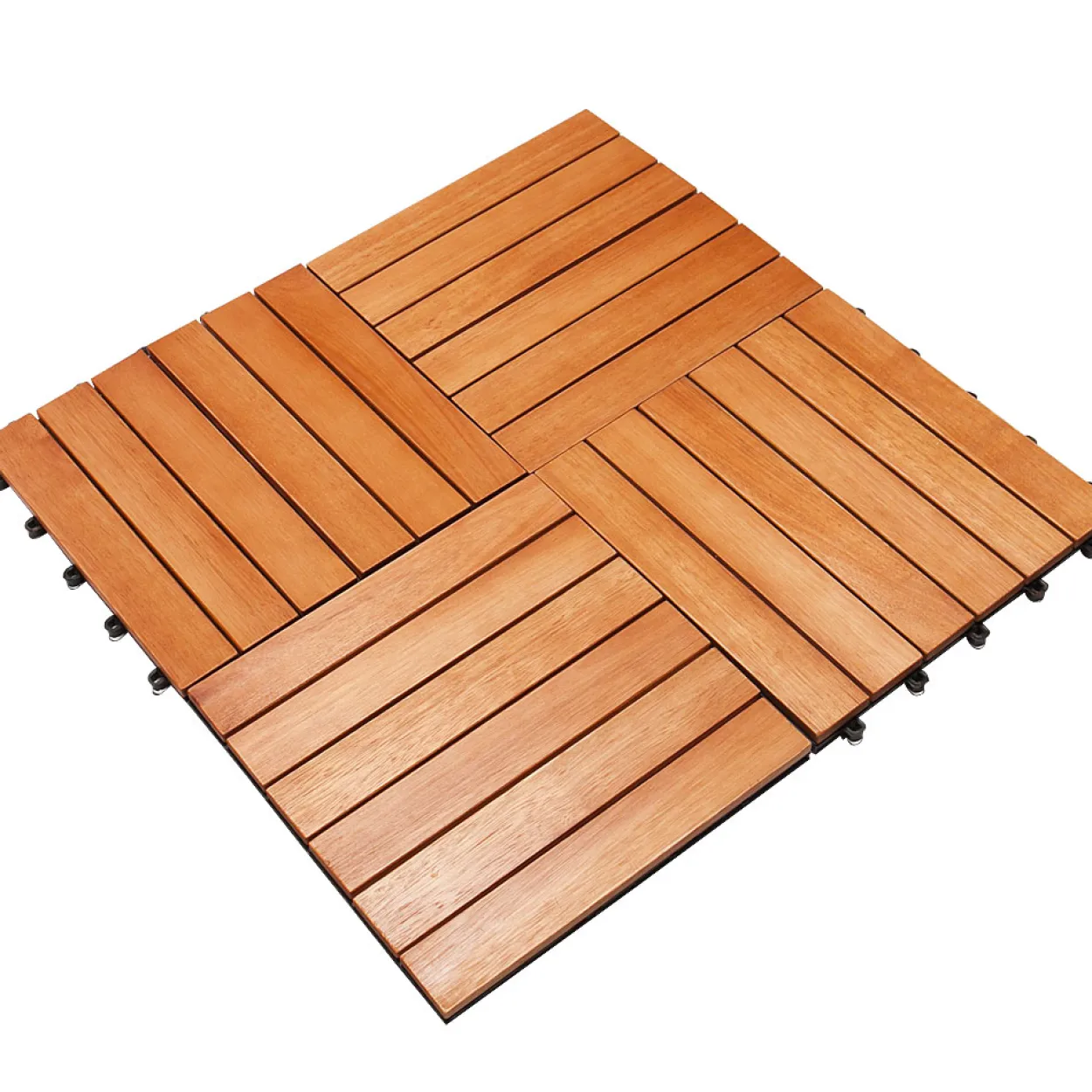 Deuba Holzfliese Eukalyptus 30 x 30cm braun