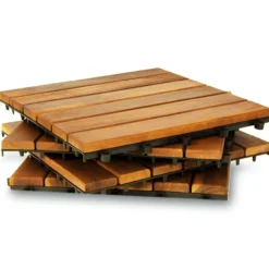 Deuba Holzfliese Eukalyptus 30 x 30cm braun