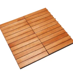 Deuba Holzfliese Eukalyptus 30 x 30cm braun