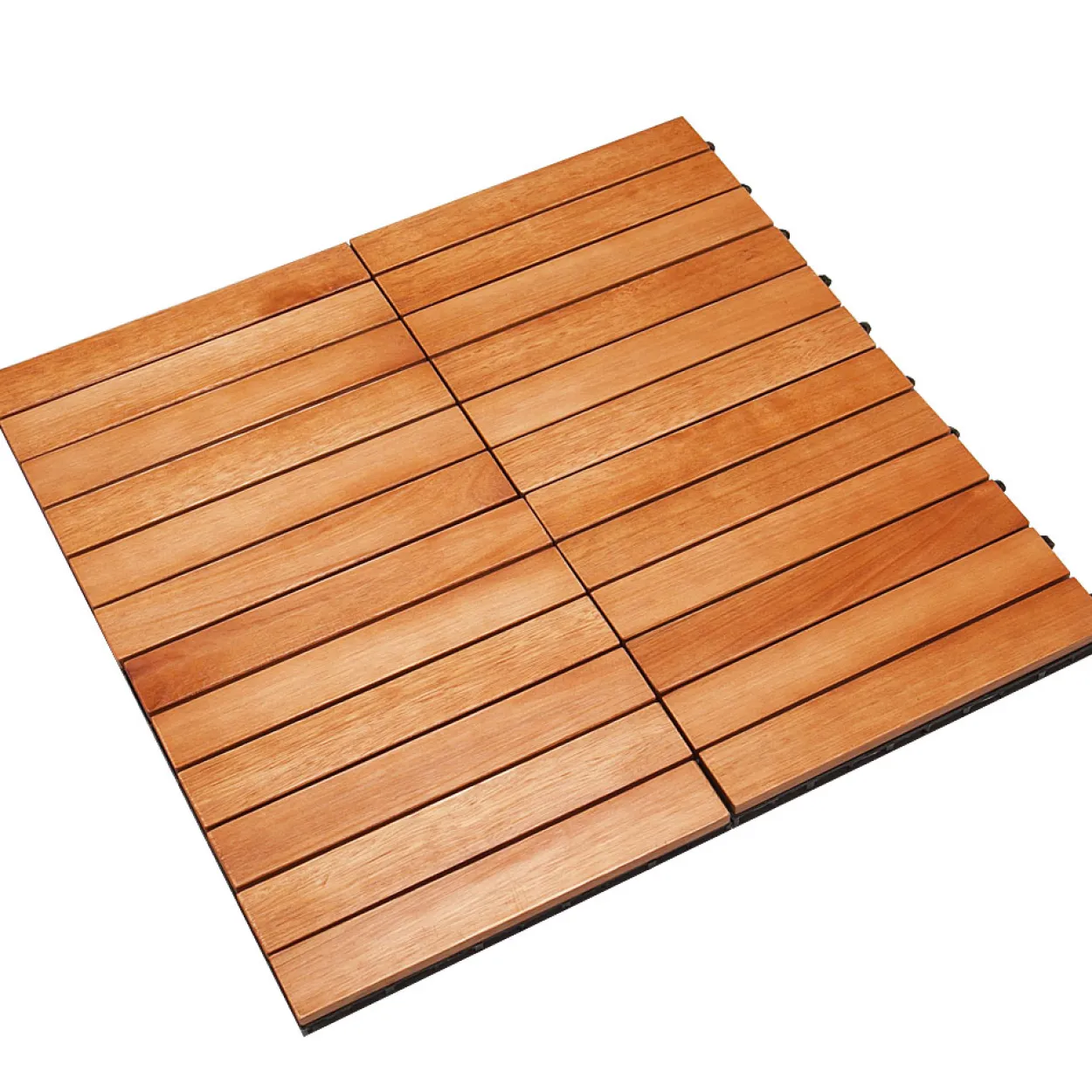 Deuba Holzfliese Eukalyptus 30 x 30cm braun