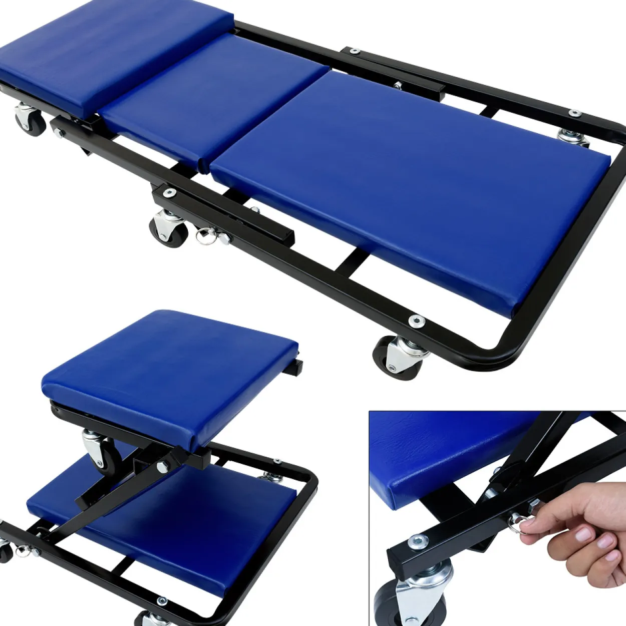 Deuba Kfz Montageliege/Rollbrett mit 6 Rollen