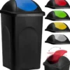 Deuba Mülleimer Multipat Kunststoff 60L 68 x 41 x 41cm schwarz / silber