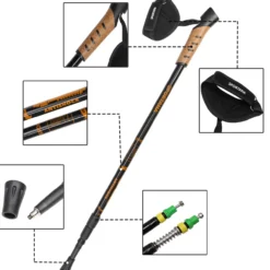 Deuba Nordic Walking Stöcke 68 – 135cm orange