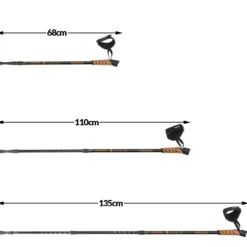 Deuba Nordic Walking Stöcke 68 – 135cm orange