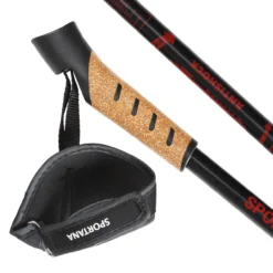 Deuba Nordic Walking Stöcke 68 – 135cm rot