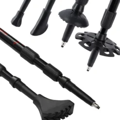 Deuba Nordic Walking Stöcke 68 – 135cm rot