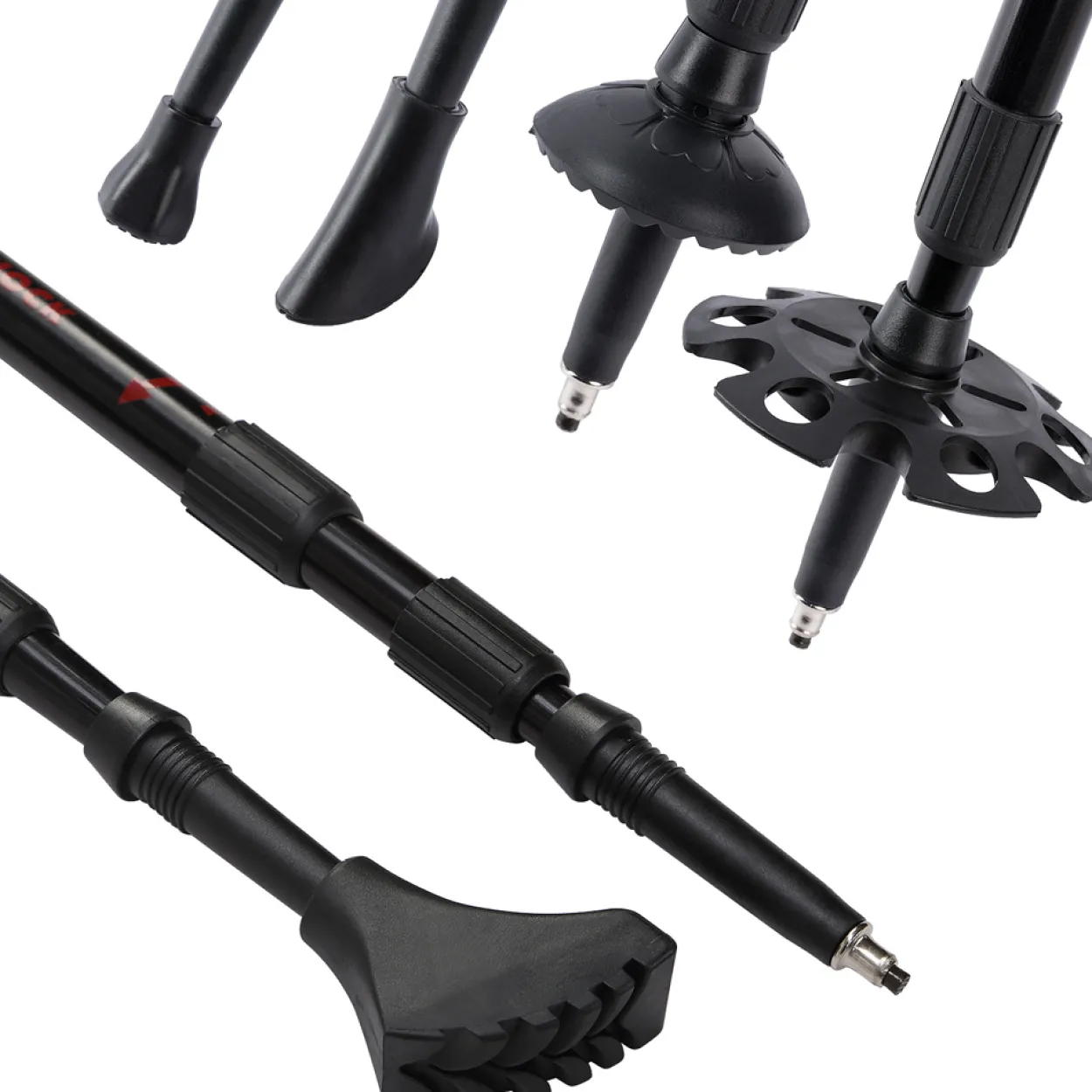Deuba Nordic Walking Stöcke 68 – 135cm rot