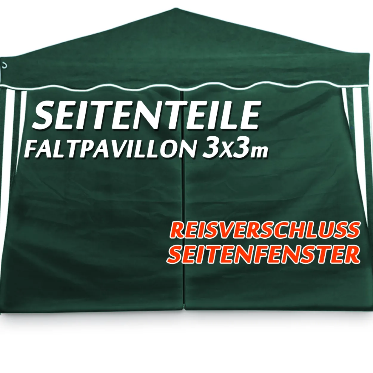 Deuba Seitenwand 2x für Capri 3x3 Pavillons grün
