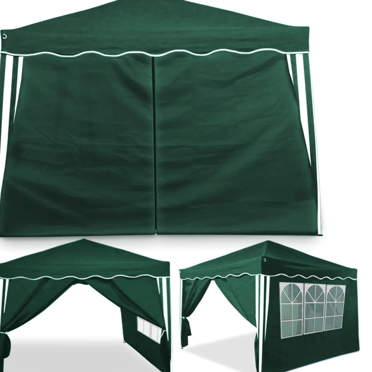 Deuba Seitenwand 2x für Capri 3x3 Pavillons grün