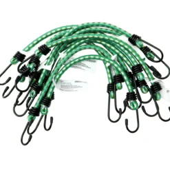 Deuba Spanngummi Expander 10er Set 61cm x 0,8cm grün / gelb