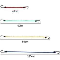 Deuba Spanngummi Expander 8 tlg 40-100cm x 0,8cm blau / gelb / grün / rot