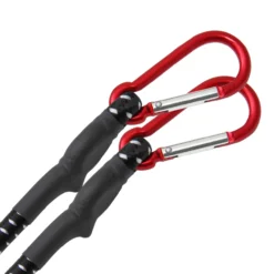 Deuba Spanngummi Expander 80 x 1cm 2er Set schwarz / weiß / rot