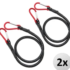 Deuba Spanngummi Expander 80 x 1cm 2er Set schwarz / weiß / rot