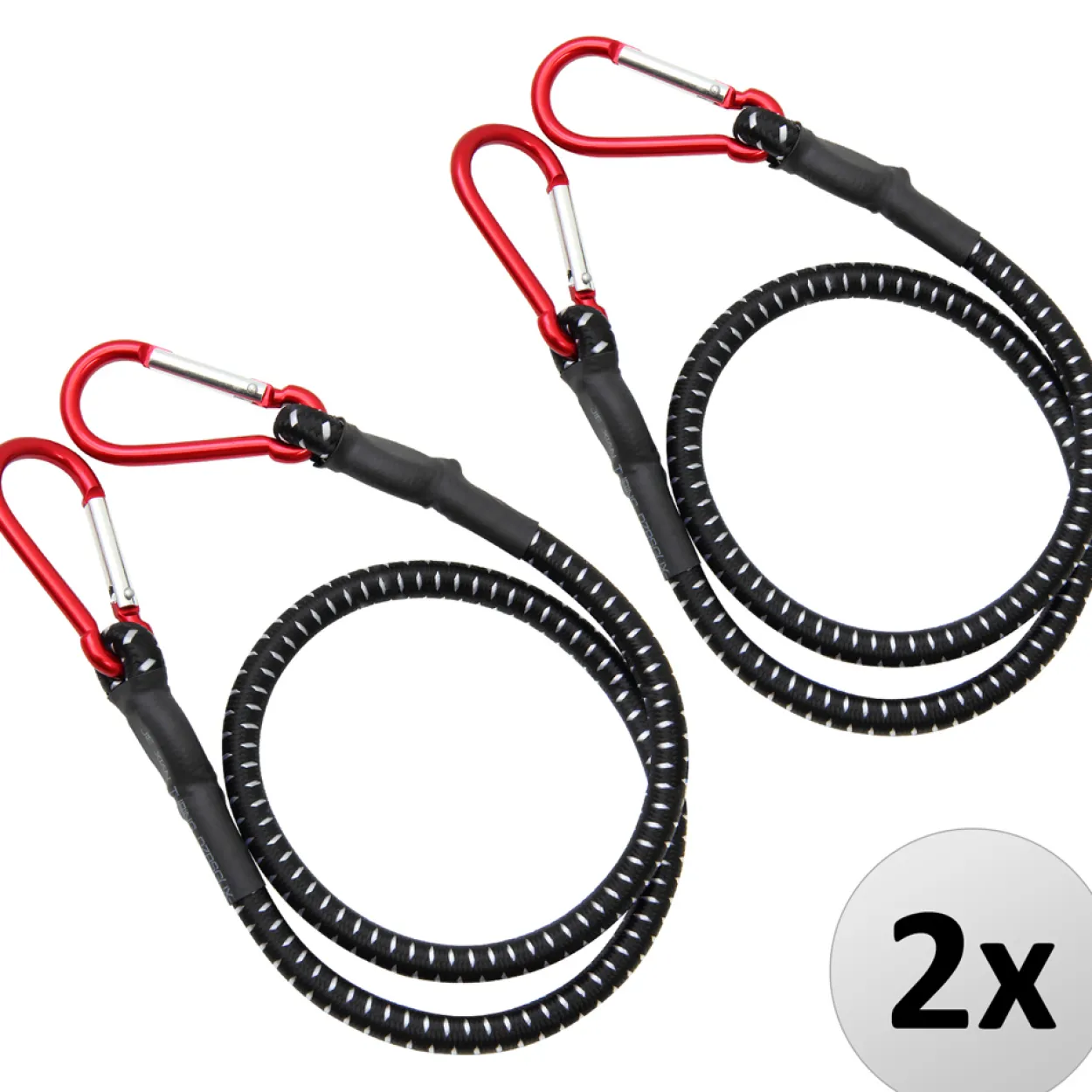 Deuba Spanngummi Expander 80 x 1cm 2er Set schwarz / weiß / rot