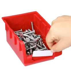 Deuba Stapelbox Wandregal mit Werkzeughalter 43 tlg 54 x 47,5 x 1,8cm schwarz / rot