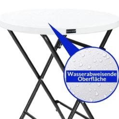 Deuba Stehtisch aus Kunststoff, 80 cm