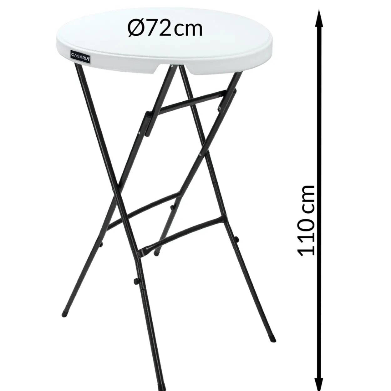 Deuba Stehtisch aus Kunststoff, 80 cm