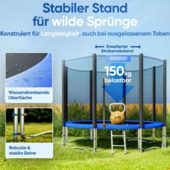 Deuba Trampolin 305 cm mit Sicherheitsnetz