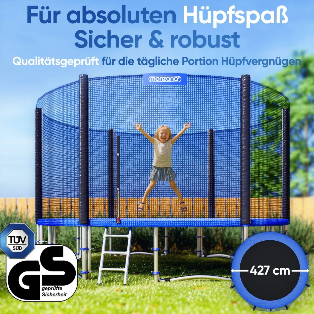 DeubaTrampolin Komplett-Set Ø 427cm