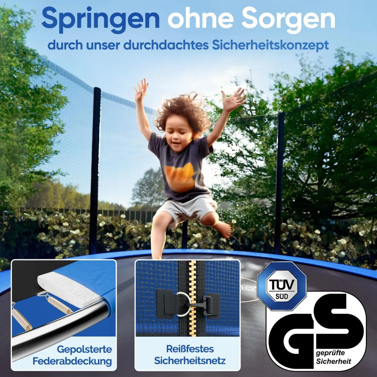 DeubaTrampolin Komplett-Set Ø 427cm