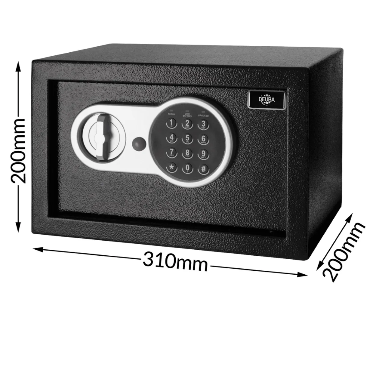 Deuba Tresor - Safe elektrisch klein 31 x 20 x 20cm schwarz