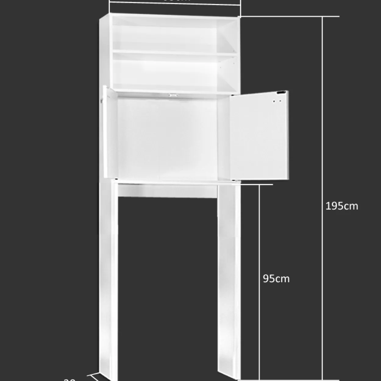 Deuba Waschmaschinenschrank weiss