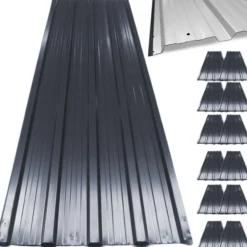 Deuba 12x Profilblech/Trapezblech anthrazit 129x45cm = 7 m²