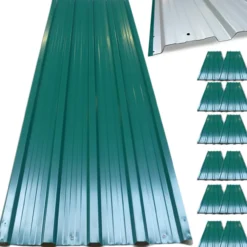 Deuba 12x Profilblech/Trapezblech Grün 129cm x 45cm = 7 m²