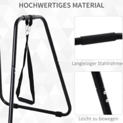 Dipstation Schwarz ca. 90 x 81 x 92,5 cm