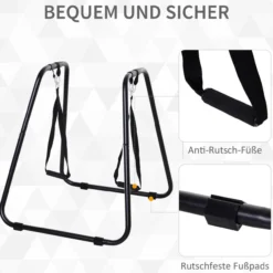 Dipstation Schwarz ca. 90 x 81 x 92,5 cm
