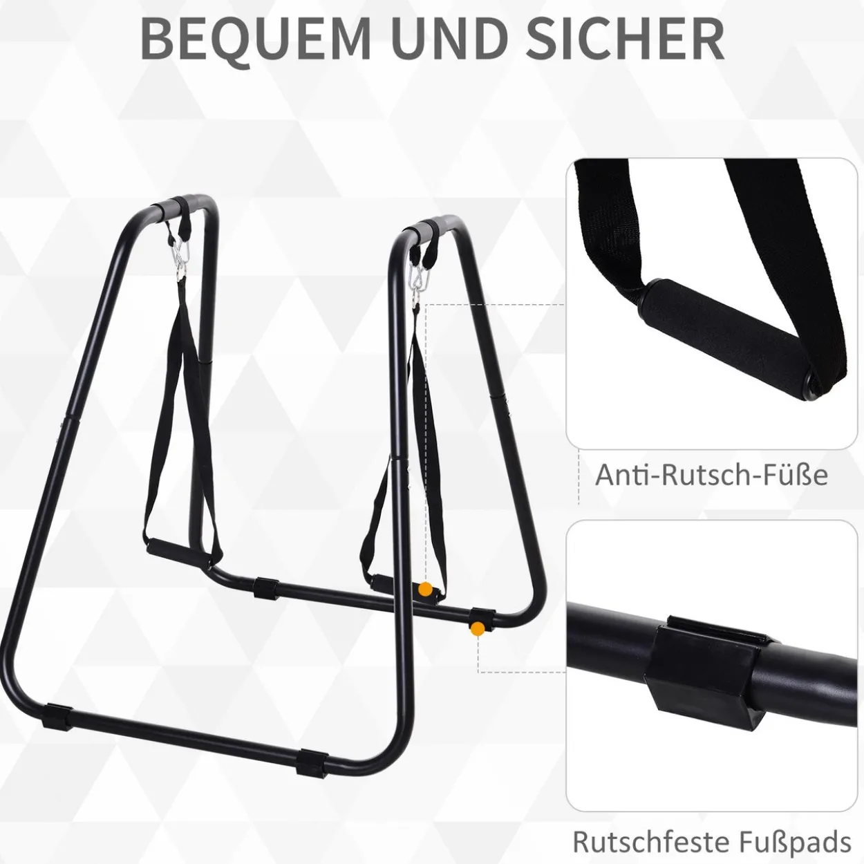 Dipstation Schwarz ca. 90 x 81 x 92,5 cm