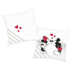 Disney's Mickey & Minnie Soft Velboa Kissen Größe 40x40 cm