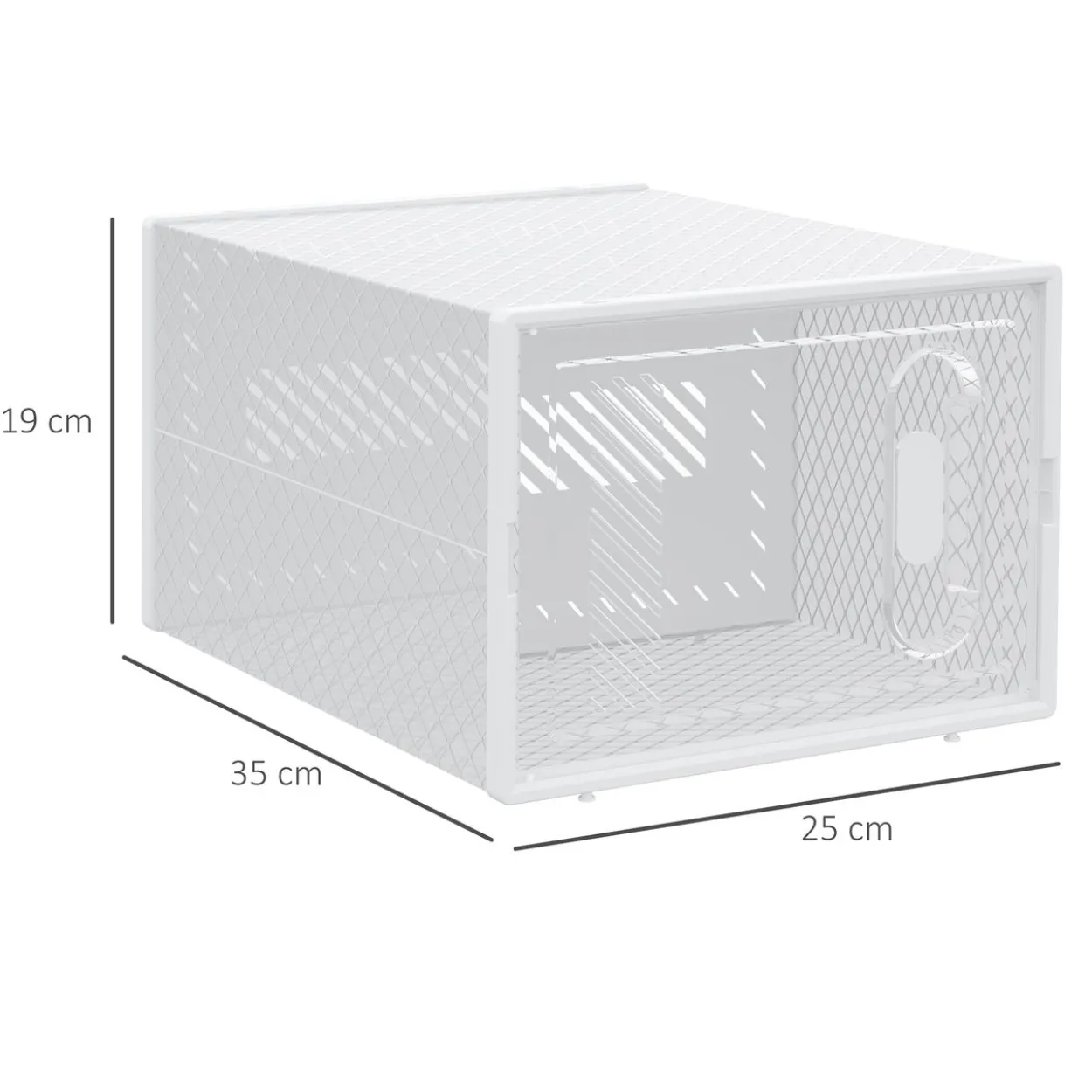 DIY Schuhbox Schuhkartons mit 8 Fächern Aufbewahrungsbox Transparent