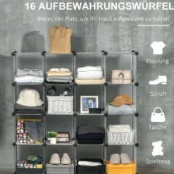 DIY Würfel Regalsystem 16 Würfeln Standregal 125 x 32 x 125 cm