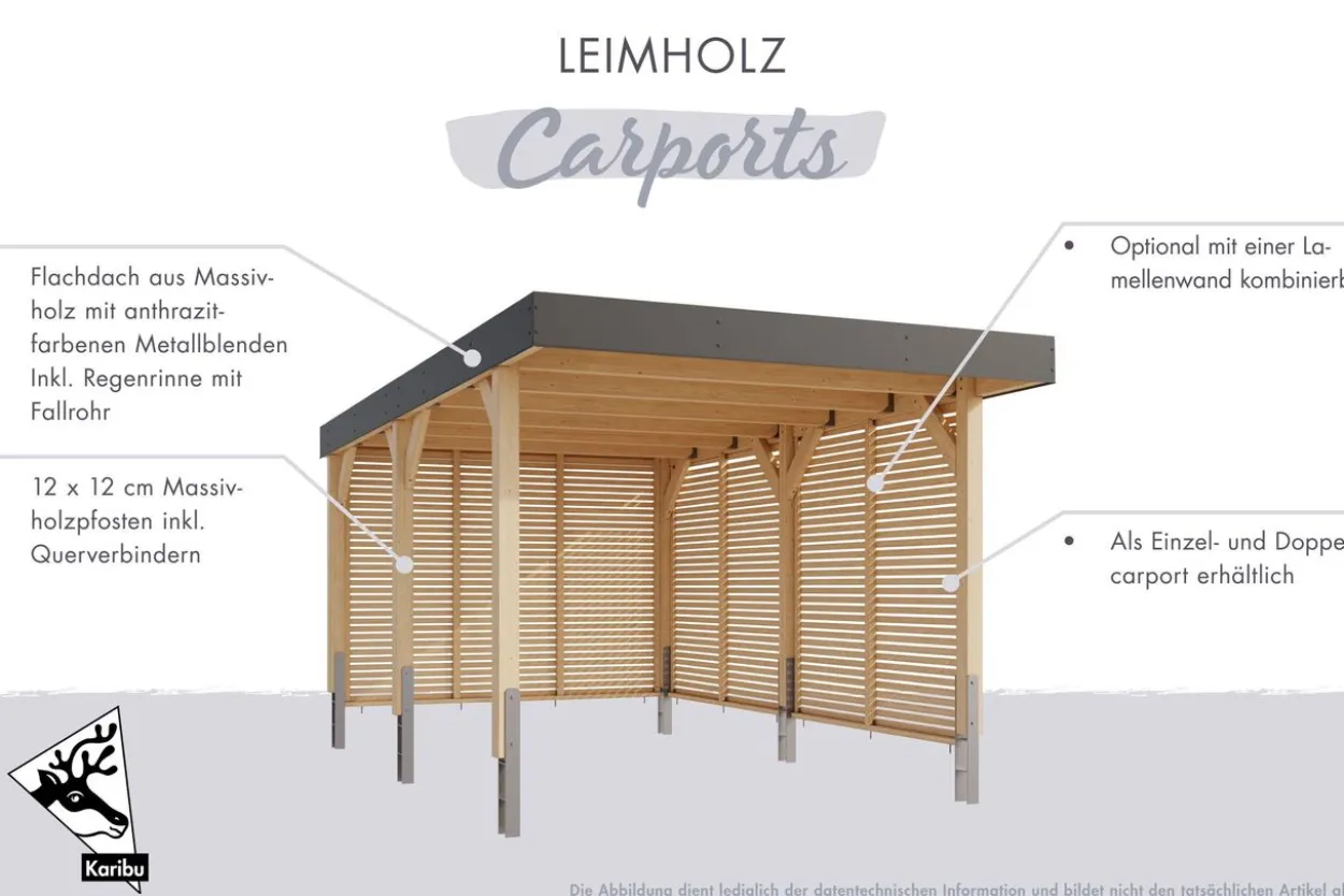 Doppelcarport Leimholz 1