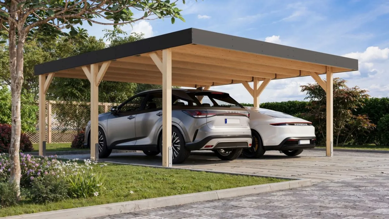 Doppelcarport Leimholz 1