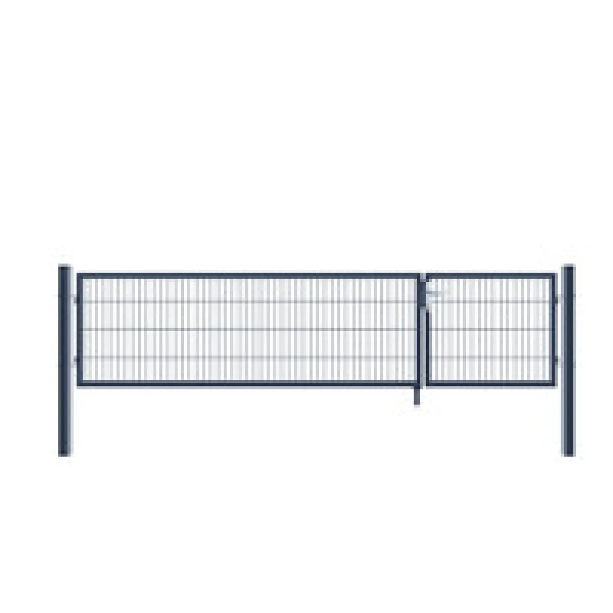 Doppelflügel Gartentor ADITUS anthrazit 100 x 350 cm
