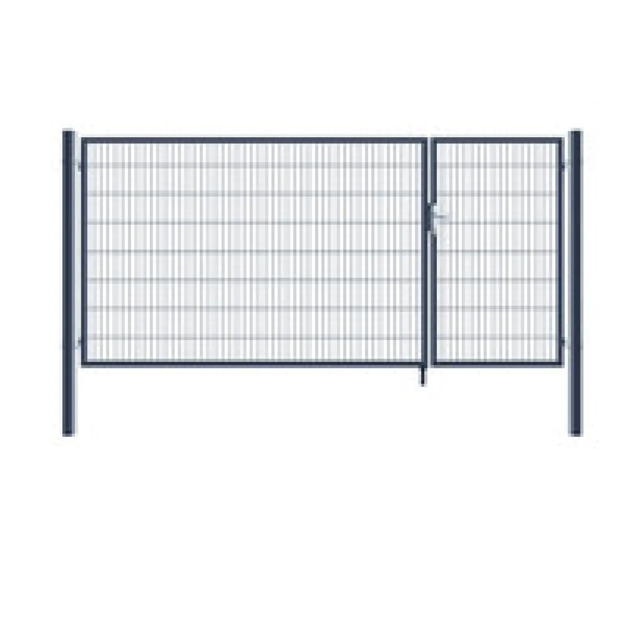 Doppelflügel Gartentor ADITUS anthrazit 100 x 350 cm