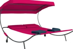 Doppelliege mit Dach "Bindox" Rot