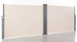 Doppel - Seitenmarkise aus Polyester, ca. 6,0 x 1,5 m - Beige
