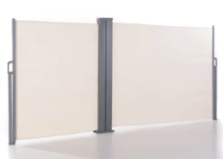 Doppel - Seitenmarkise aus Polyester, ca. 6,0 x 1,5 m - Beige