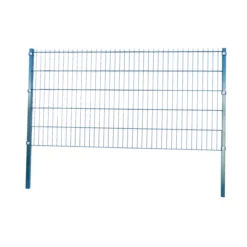 Doppelstabmattenzaun Komplett-Set, ca. 83 cm x 10 m - Moosgrün