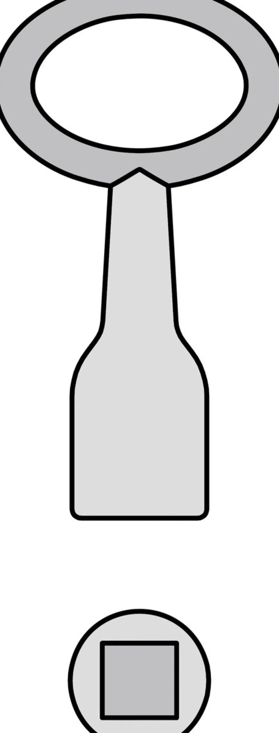 Dornschlüssel - Innen-Vierkant 9 mm